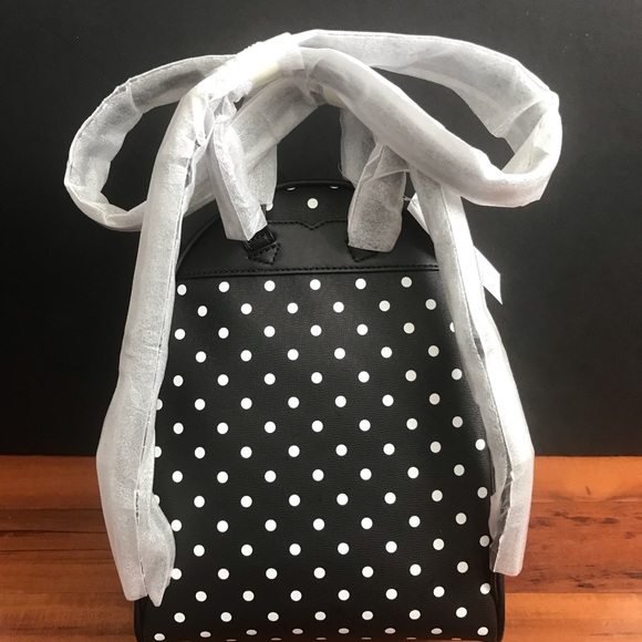 Kate Spade x Disney Minnie Mouse Polka Dot Bow Mini Dome Zip Backpack - Picture 2 of 5